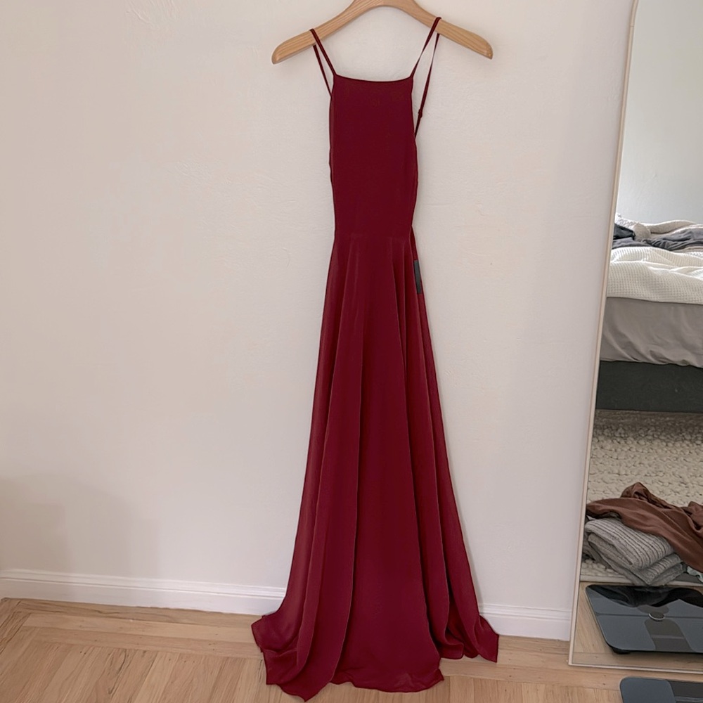 Never worn maroon/wine-colored maxi dress